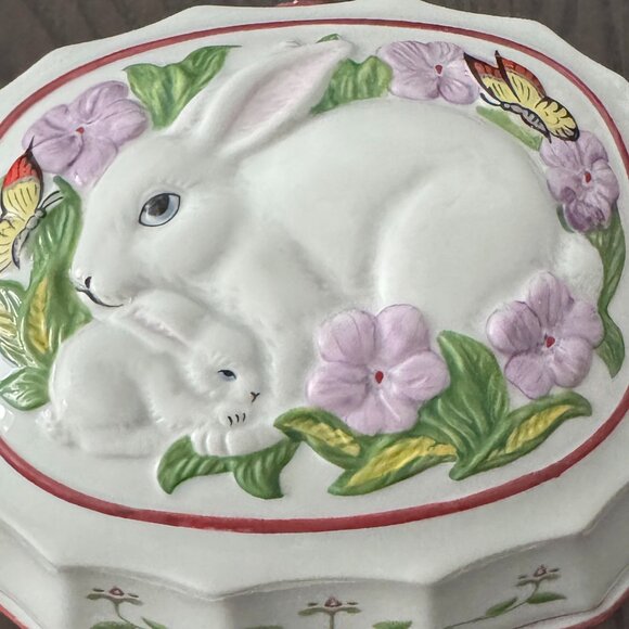 Vintage 1986 Easter Ceramic Wall Decor Mould Le Cordon Bleu Bunny Rabbit - Picture 4 of 8